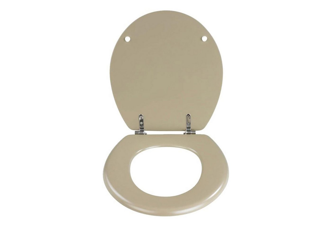 WENKO WC-Sitz WC Toiletten SitzToilettensitz, MDF Sandbeige Matt – Bild 3 von 5