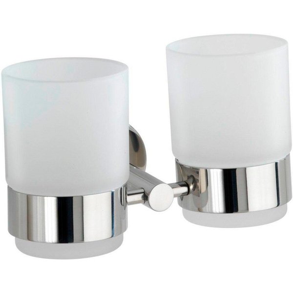 WENKO Zahnputzbecher Bosio, (2-St), aus satiniertem Glas