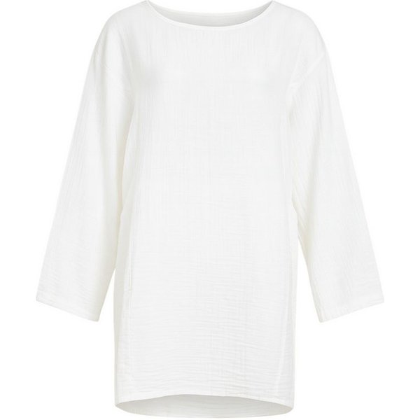 WENOR Schlupfbluse Oversize Musselin Einheitsgröße 34–44, 100 % Baumwolle, mit Taschen (1-tlg) Nachhaltiger Baumwollstoff, vielseitig kombinierbar