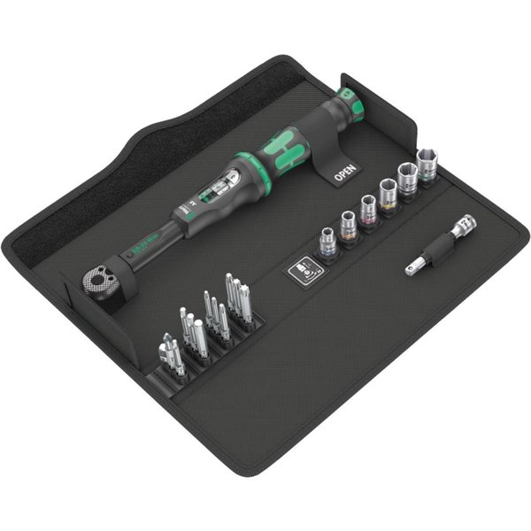 Wera Drehmomentschlüssel Drehmomentschlüsselset Click-Torque A 6 Set 1 (Set, 20 St., 20-tlg), Die Präzision liegt bei ±4 % gemäß DIN EN ISO 6789-1:2017-07