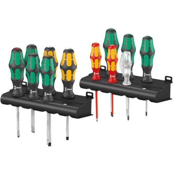 Wera Schraubendreher Kraftform Big Pack XXL 2, (Set, 12-teiliges Schraubendreher Allround-Set), 12-teilig, Ergonomische Wera Kraftform-Griffe, inkl. praktischer