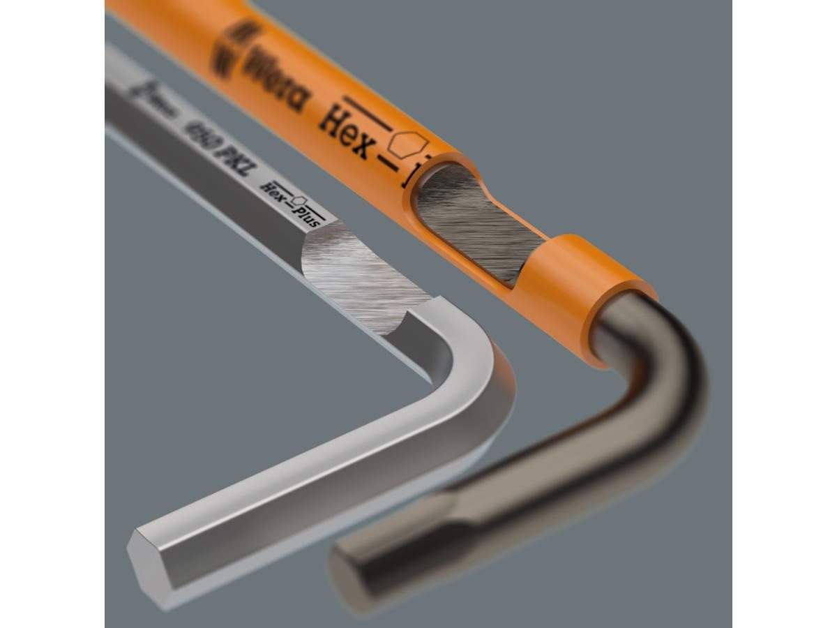 Wera Winkelschlüssel 950/9 Hex-Plus Multicolour Imperial 1 (Set), in robuster Tasche, abriebfeste Griffkennzeichnung – Bild 3 von 5