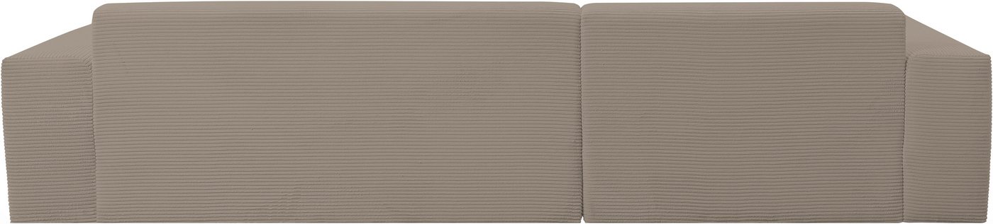 WERK2 Ecksofa Zeus-XL 311 cm breit, bequemes Mega-Sofa in L-Form, große Sitztiefe, Curvy-trend Cord Big-Sofa mit 210 cm XXL-Ottomane für 2 Personen – Bild 5 von 5