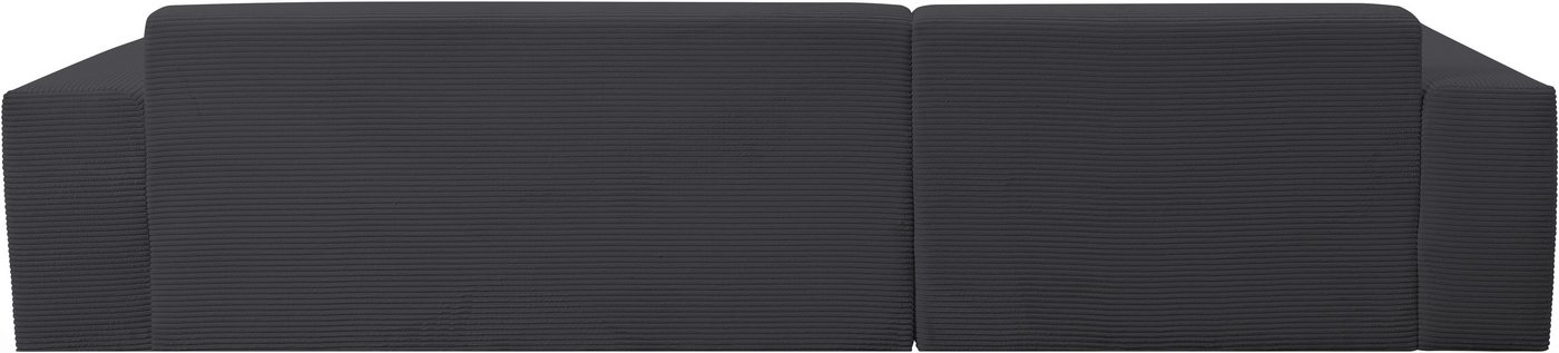 WERK2 Ecksofa Zeus-XL 311 cm breit, bequemes Mega-Sofa in L-Form, große Sitztiefe, Curvy-trend Cord Big-Sofa mit 210 cm XXL-Ottomane für 2 Personen – Bild 5 von 5