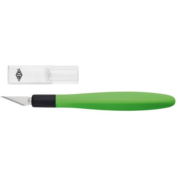 Werner Dorsch Cuttermesser Skalpell Comfortline mit Softgriff inklusive 5 Klingen grün 15cm