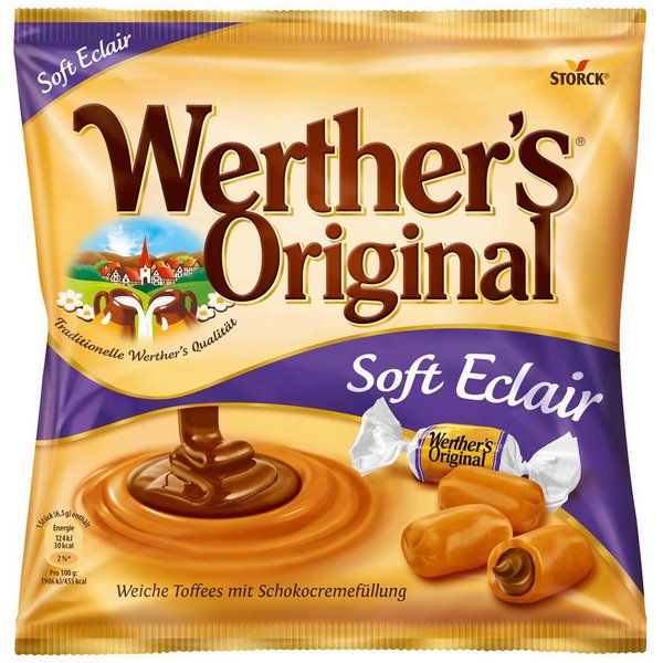 Werther's Süßigkeit, Werthers Original Soft Eclair extra weiche Sahnetoffees 180g