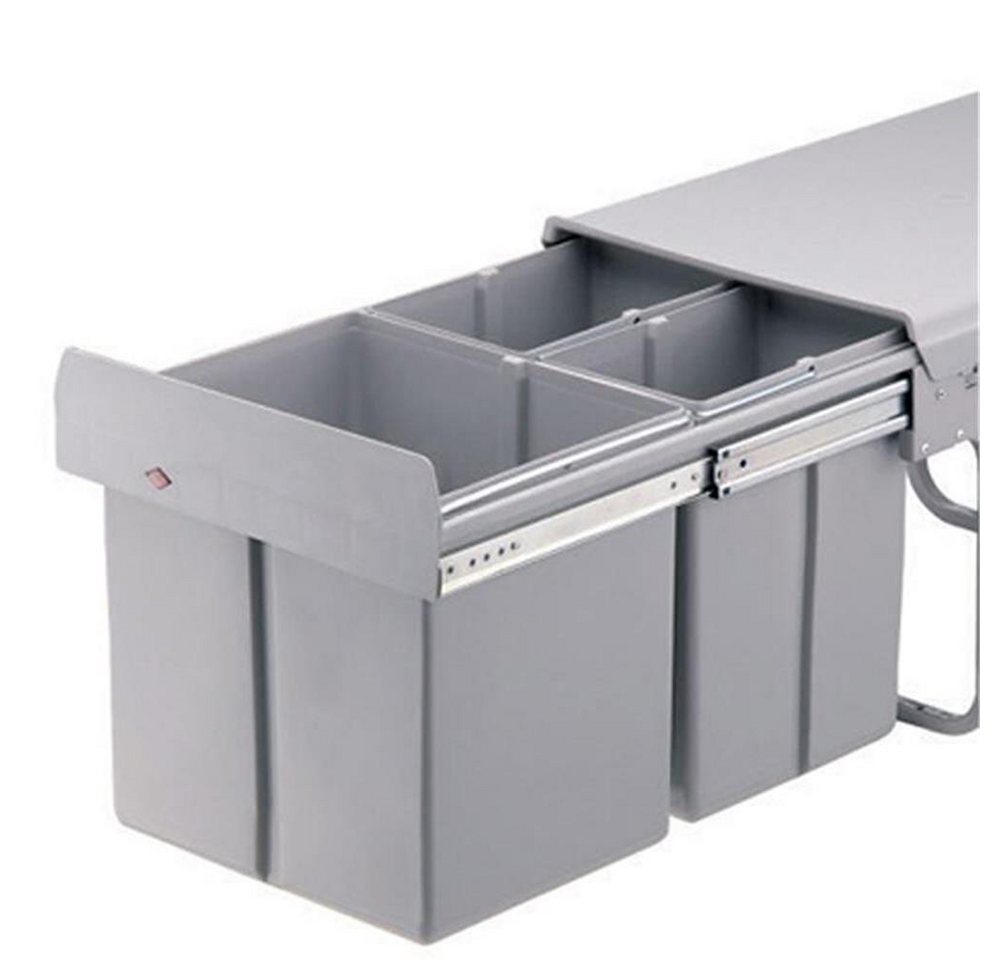 WESCO Einbaumülleimer 787821-85 Trio-Master 40 DT, alugrau – Bild 2 von 4