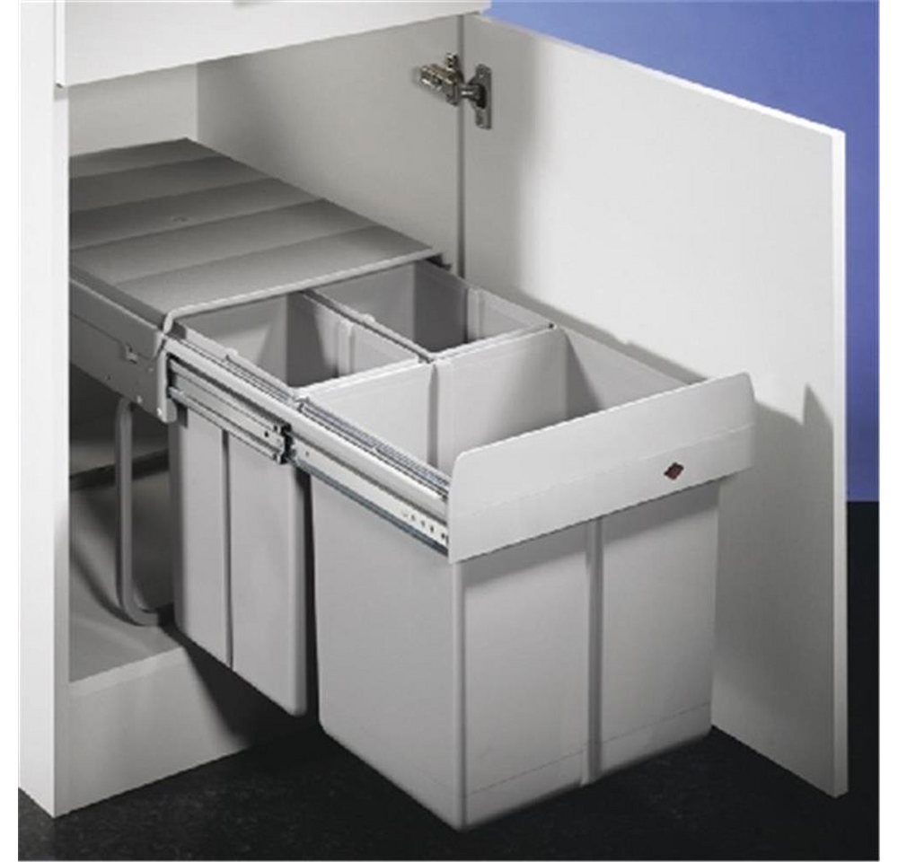 WESCO Einbaumülleimer 787821-85 Trio-Master 40 DT, alugrau – Bild 3 von 4