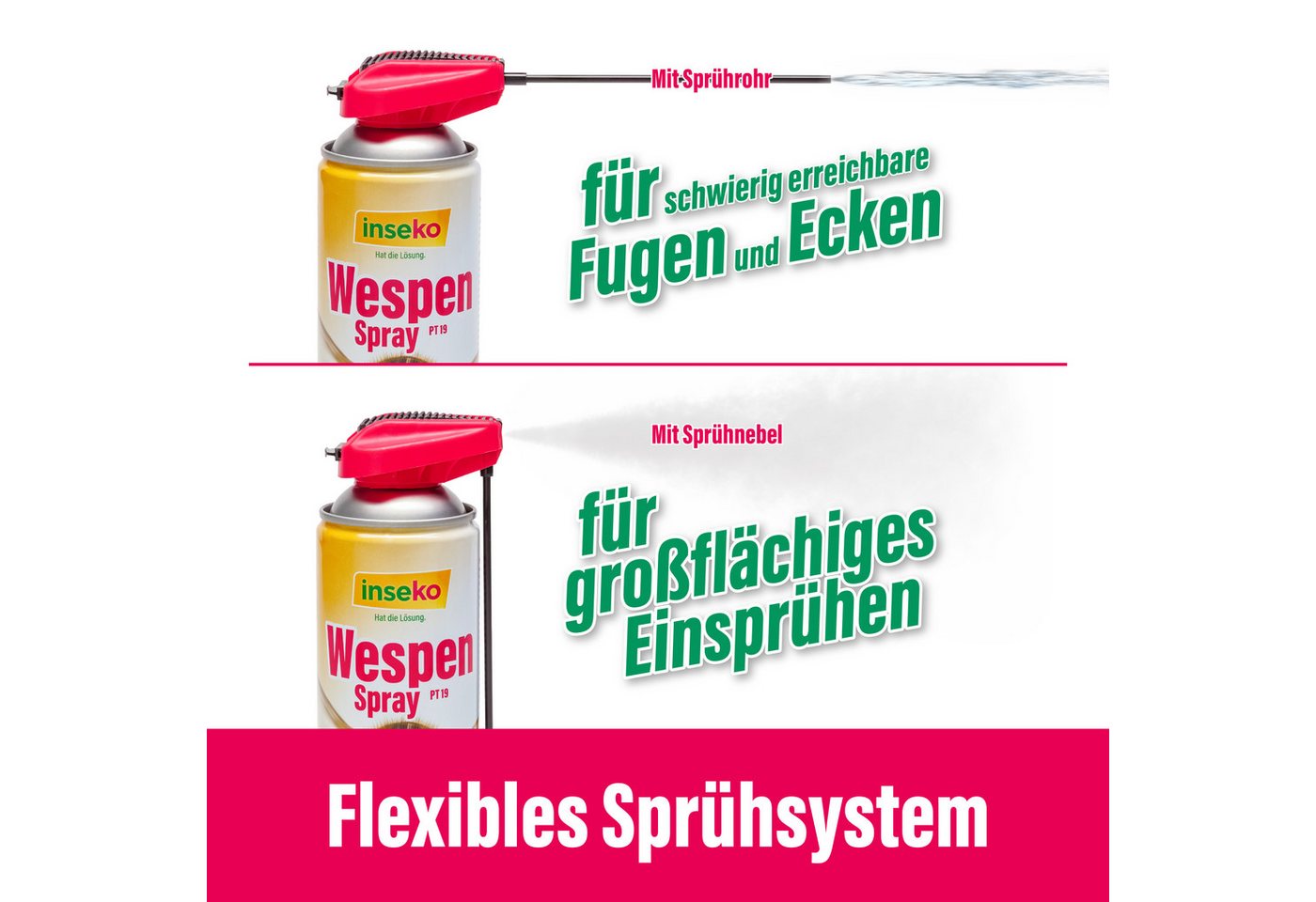 Inseko Wespenspray 2x inseko Wespenspray 500 ml - effektive Sofortwirkung (PT19), 2-St., gegen Wespen & Wespennester – Bild 3 von 5