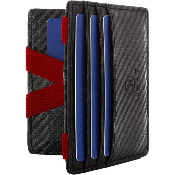 WEST Geldbörse - Magic Wallet mit Münzfach + Geschenkverpackung (magische Geldbörse kompakt & klein - Trick Geldbörse, extra Starke Geldbänder - dünne Geldbörse