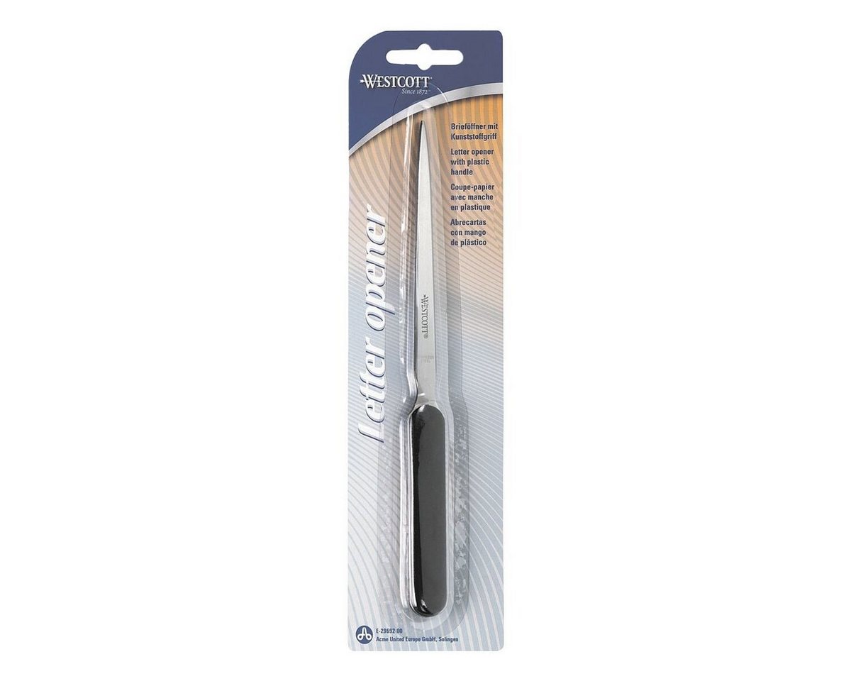 WESTCOTT Brieföffner E-29692 00, Klingenlänge 10 cm, mit Kunststoffgriff – Bild 2 von 2