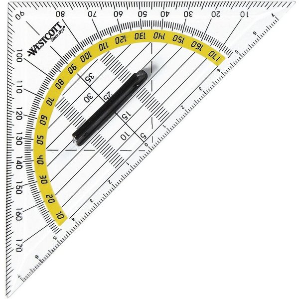 WESTCOTT Geodreieck, 14 cm, mit Griff
