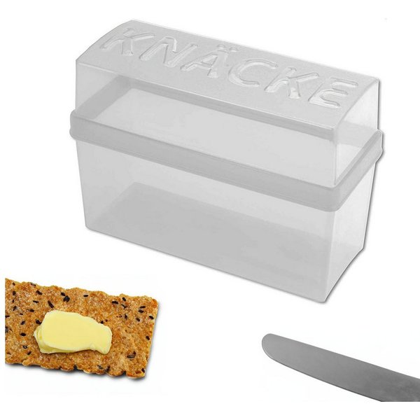 WestCraft Brotkorb 1er, 2er, 4er Knäckebrot Box Set, für Sauerteig, Roggen Crisp Knäcke, Kunststoff (BPA frei), (1-tlg), Schweden Knäcke Brot in Scheiben, Aufbe