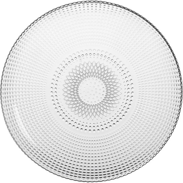 WestCraft Servierteller Moderne Glasteller - Speiseteller, Glas Teller 27 cm, kratzfest, gross, Glas, (1-tlg), Servieren, Küche, Esstisch Dekorieren, stilvolle 