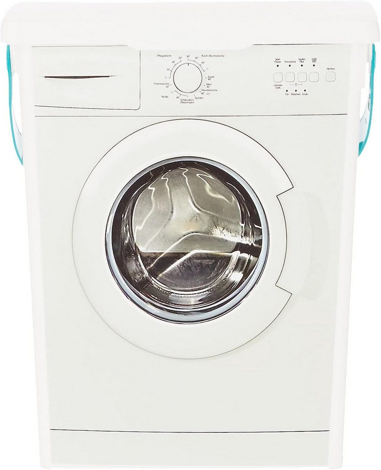 WestCraft Transportbehälter Waschpulverbox in Form einer Waschmaschine für Waschmittel, (1-St), Waschmittelbox, Eimer 5 Liter, Waschmitteldose, Waschmittelbehäl – Bild 5 von 5