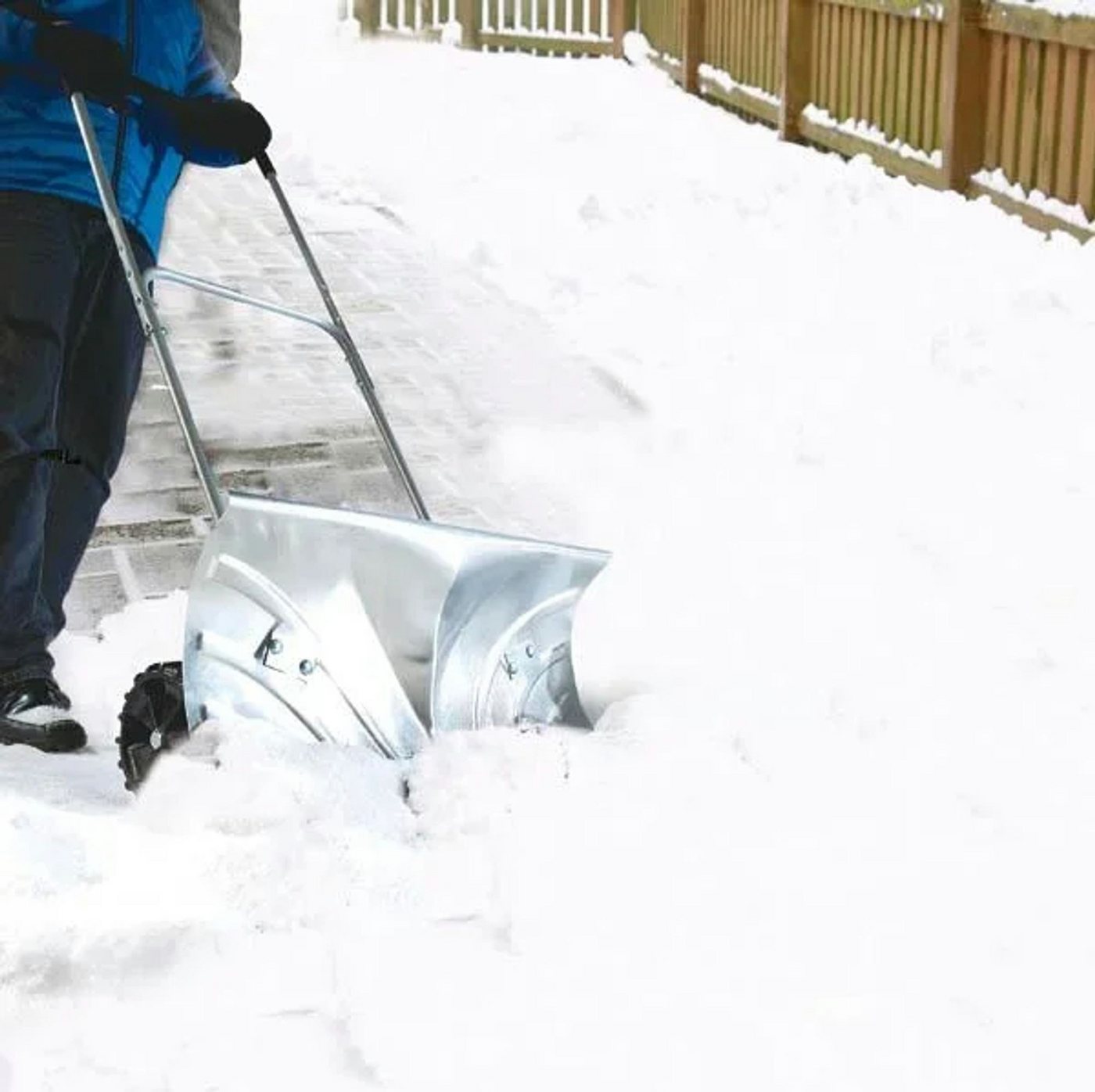 Westfalia Werkzeug Schneeschieber Roll Schneeschieber, Schnee schieben statt heben – Bild 2 von 3