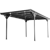 WESTMANN Einzelcarport Flachdach, BxT: 305x503 cm, 217 cm Einfahrtshöhe, aus Aluminium, anthrazit