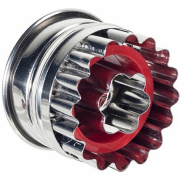 WESTMARK Ausstechform Linzer Keks-Ausstechform, Plätzchenstecher, Rosette, Mit Auswerfer, Edelstahl, spülmaschinengeeignet