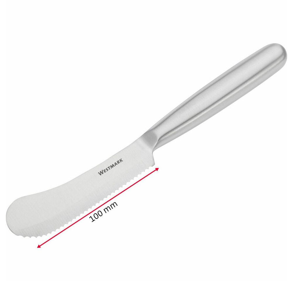 WESTMARK Brötchenmesser 2 Stk, 10 cm Klinge, Frühstücksmesser klassisch, Rostfreier Edelstsahl, Rostfreier Edelstahl, Wellenschliffklinge – Bild 3 von 5