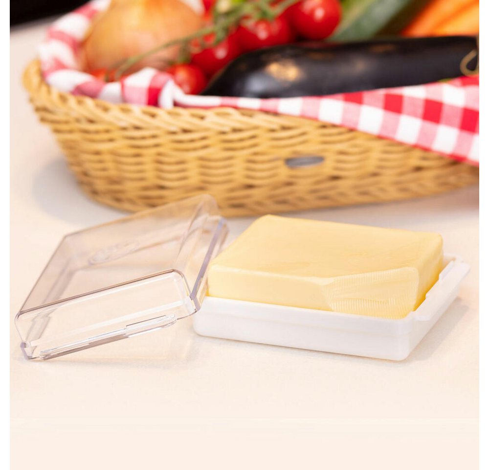 WESTMARK Butterdose 2 Stk., Kunststoff, Traditionell, Weiß/Transparent, Kühlschrank-Butter, PS – Bild 4 von 4