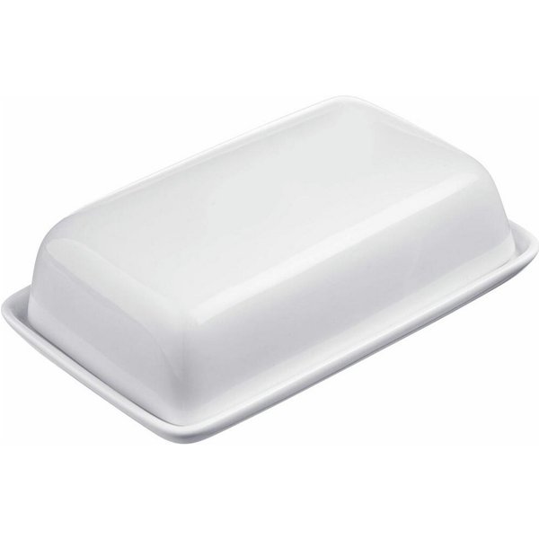 WESTMARK Butterdose Dekorativ, Länge: 18,7 cm, Keramik, Weiß, Keramik