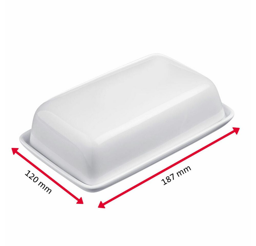 WESTMARK Butterdose Dekorativ, Länge: 18,7 cm, Keramik, Weiß, Keramik – Bild 2 von 5