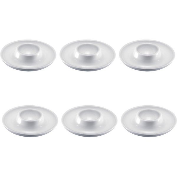 WESTMARK Eierbecher 6 Stk., rund, stapelbar, ø 10 cm, Punto, Weiß