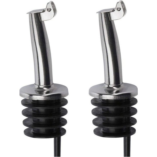 WESTMARK Flaschenausgießer 2 Stk., »Inox Gastro«, PE-Kork, mit Metallkläppchen und Luftröhrchen
