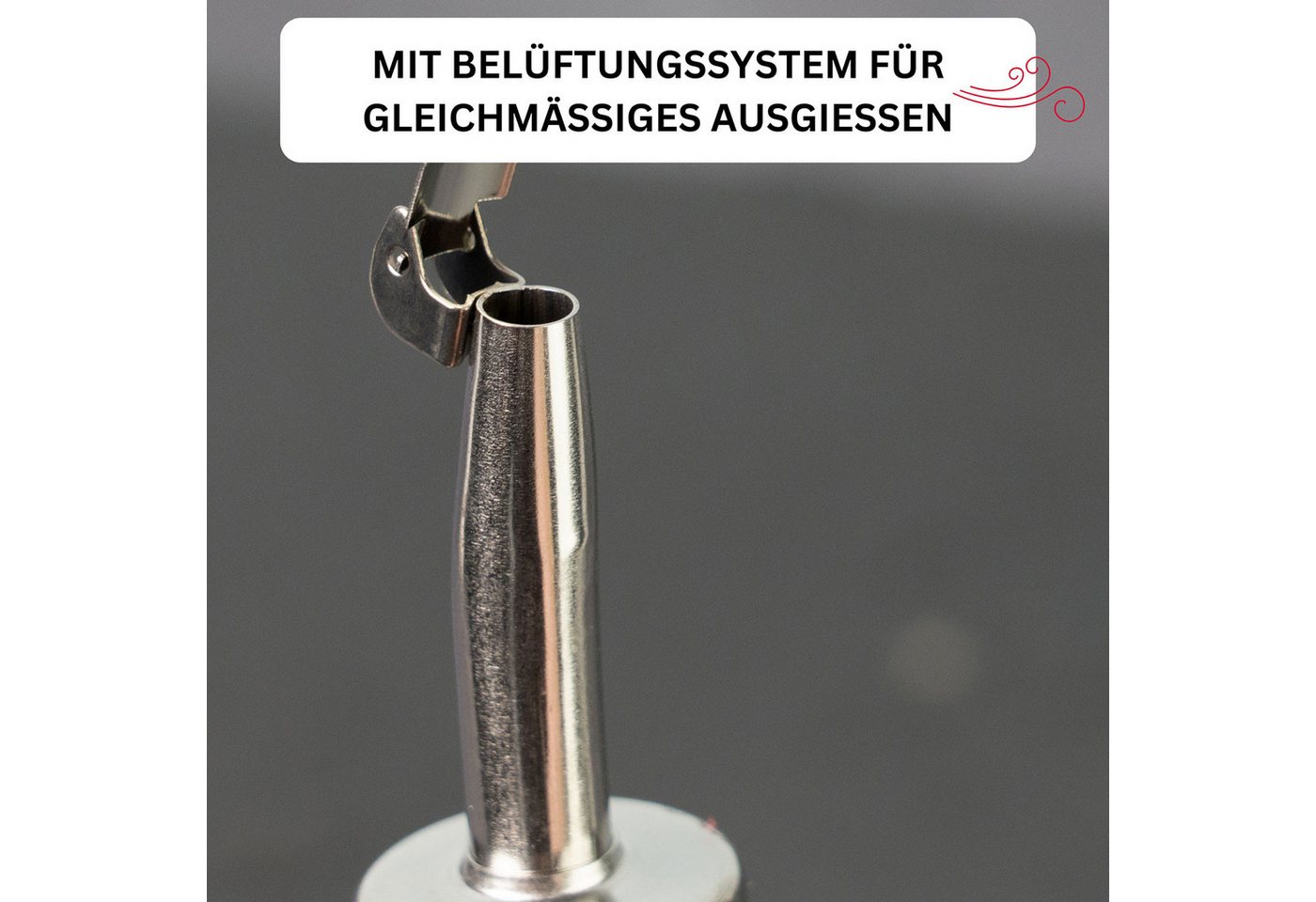 WESTMARK Flaschenausgießer 2 Stk., »Inox Gastro«, PE-Kork, mit Metallkläppchen und Luftröhrchen – Bild 4 von 5