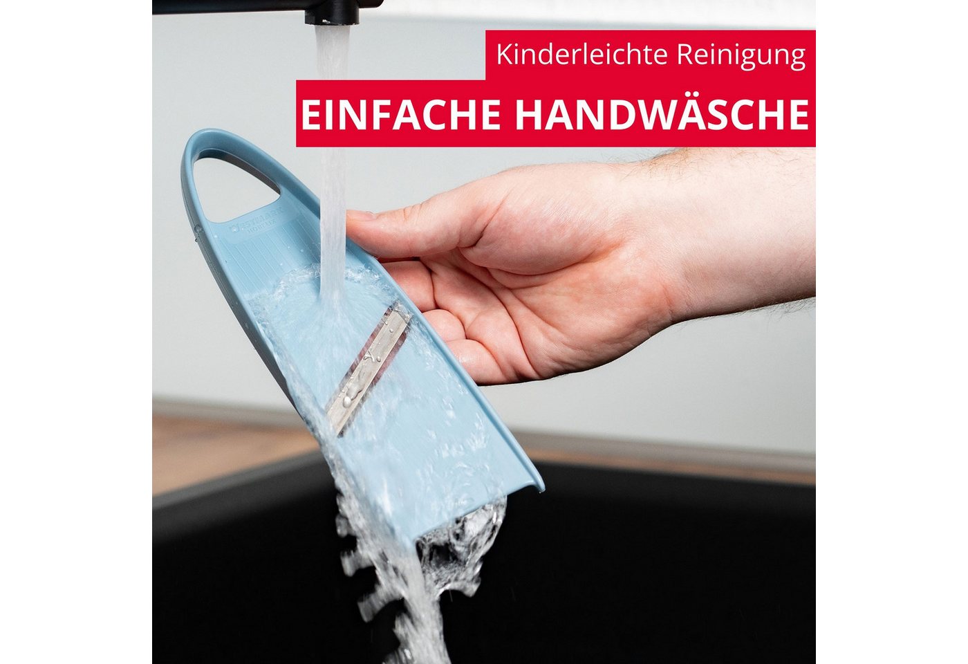 WESTMARK Gemüsehobel Hobelix, Kunststoff/Rostfreier Edelstahl, Blau, 117022EB, ABS, Edelstahl – Bild 5 von 5