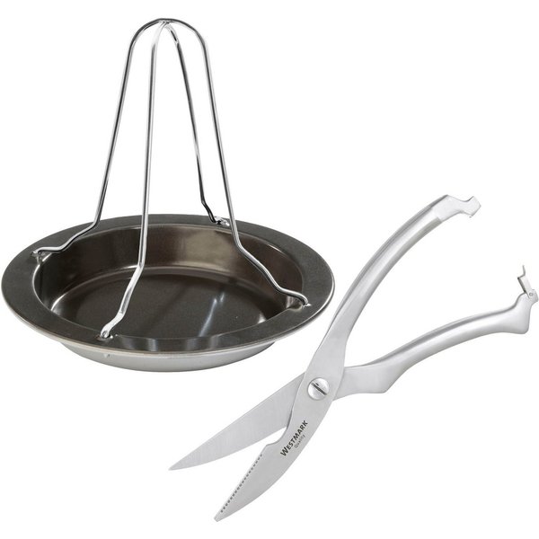 WESTMARK Hähnchenbräter Modern, Edelstahl, (Set, 2-St), inkl. Geflügelschere aus Edelstahl
