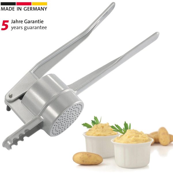 WESTMARK Kartoffelpresse Spätzlepresse, Aluminium, Rundloch, auch ideal für Eis oder Früchte, Füllvolumen 250 ml
