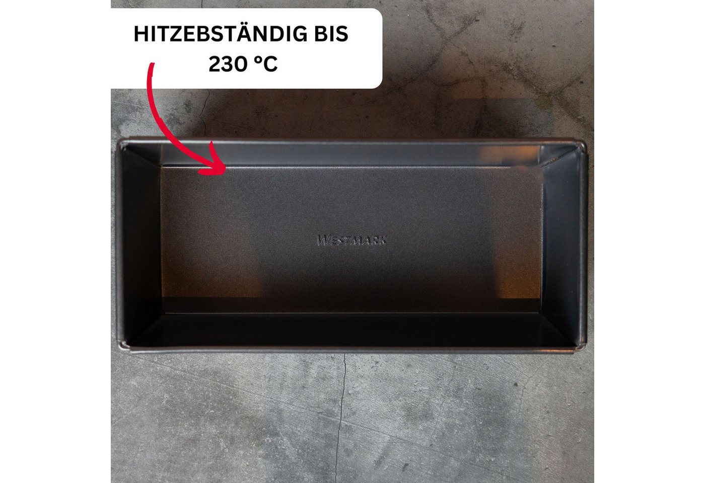 WESTMARK Kastenform Königskuchenform, Länge: 25 cm, mit Antihaftbeschichtung, Back Klassik – Bild 5 von 5