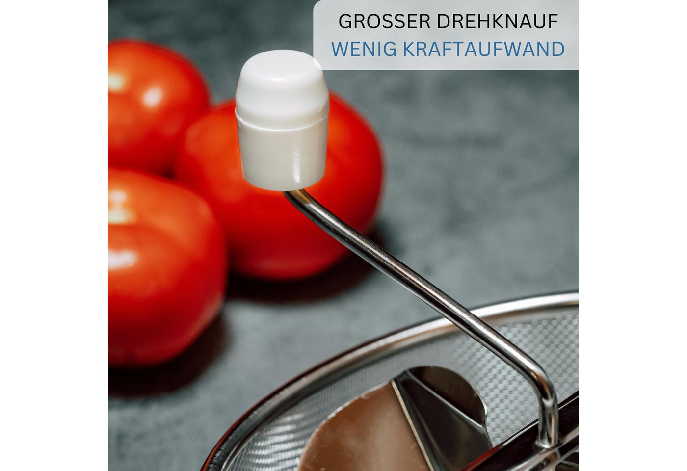 WESTMARK Küchensieb Passiersieb, Durchmesser: 20 cm, Rostfreier Edelstahl/Kunststoff, ABS – Bild 3 von 5
