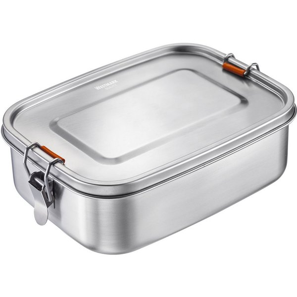 WESTMARK Lunchbox Lunchbox »Viva Maxi«, 1500 ml, Edelstahl 18/8, Silikon, (1-tlg), mit Silikon-Dichtungsring, einsetzbare Trennwand, rostfreier Edelstahl