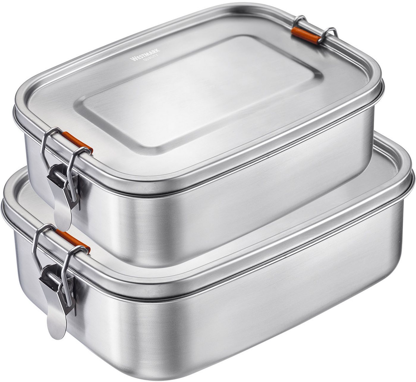WESTMARK Lunchbox Lunchbox »Viva Maxi«, 1500 ml, Edelstahl 18/8, Silikon, (1-tlg), mit Silikon-Dichtungsring, einsetzbare Trennwand, rostfreier Edelstahl – Bild 5 von 5