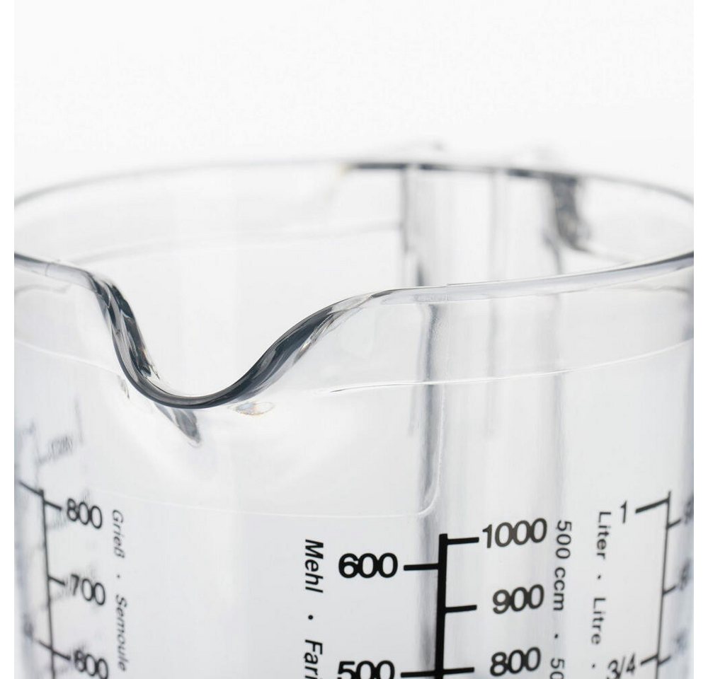 WESTMARK Messbecher Set 2tlg., Messkannen 0,5 l und 1 l, mehrsprachige Messskalen, Gerda, SAN – Bild 2 von 5