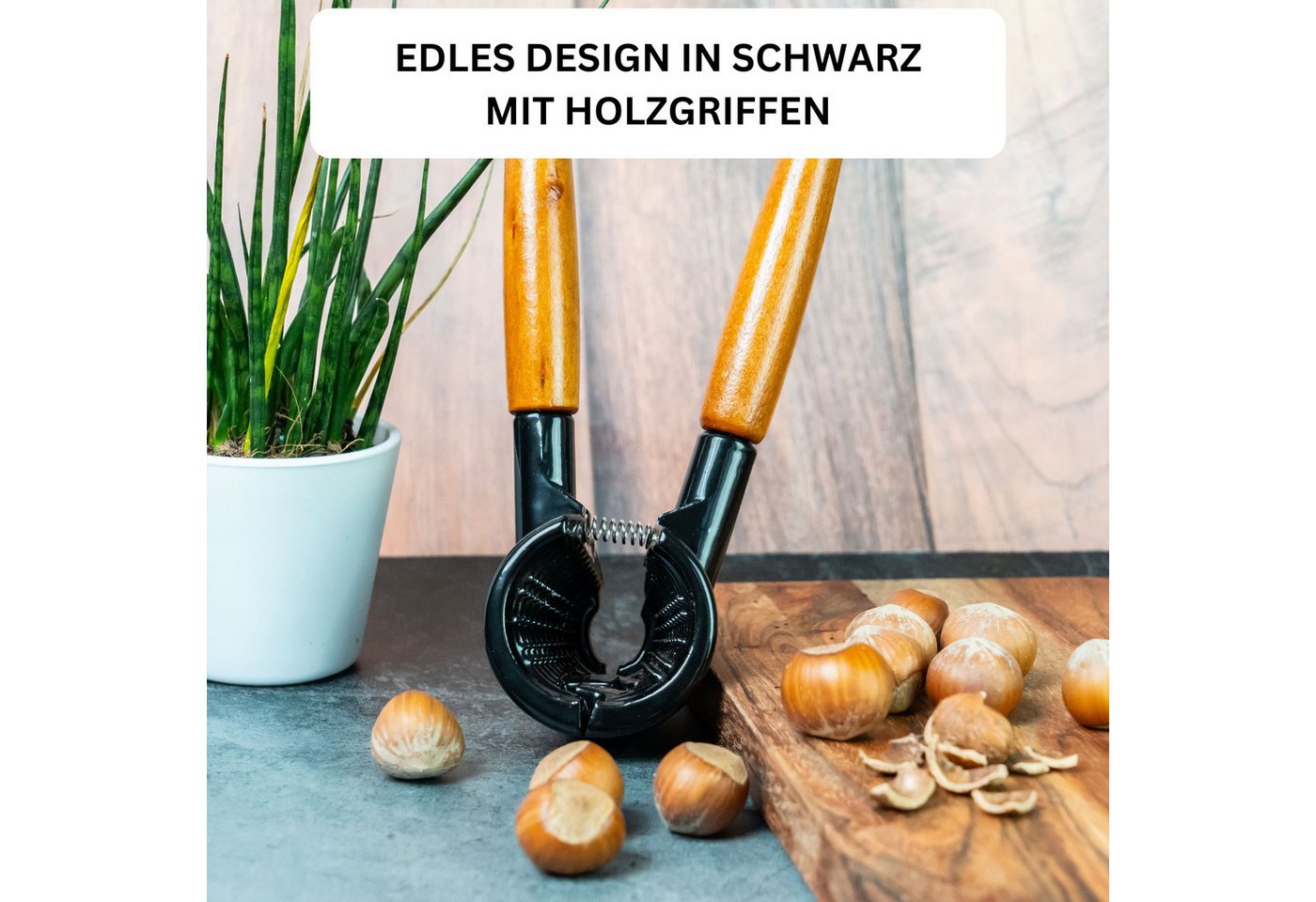 WESTMARK Nussknacker /Sektzange, Länge: 16,8 cm, Sieger Nussprofi Deluxe, Schwarz/Braun – Bild 5 von 5
