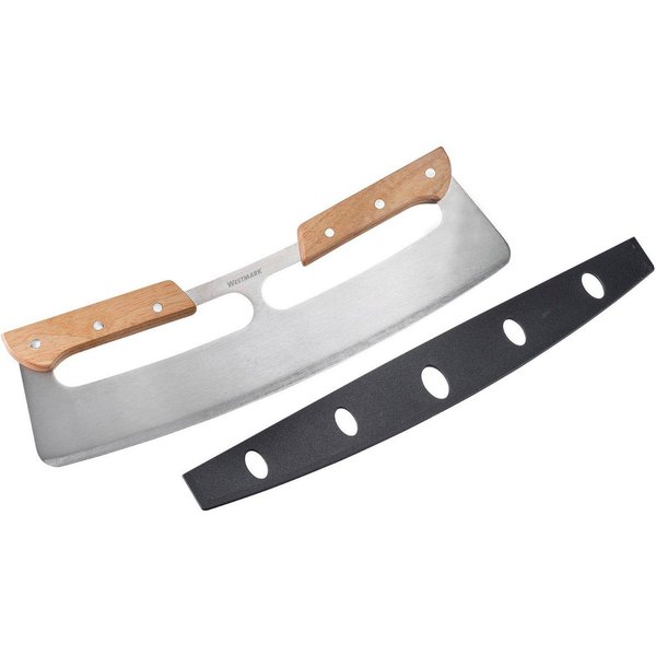 WESTMARK Pizzaschneider Pro, Wiegemesser, Edelstahl mit Holzgriff