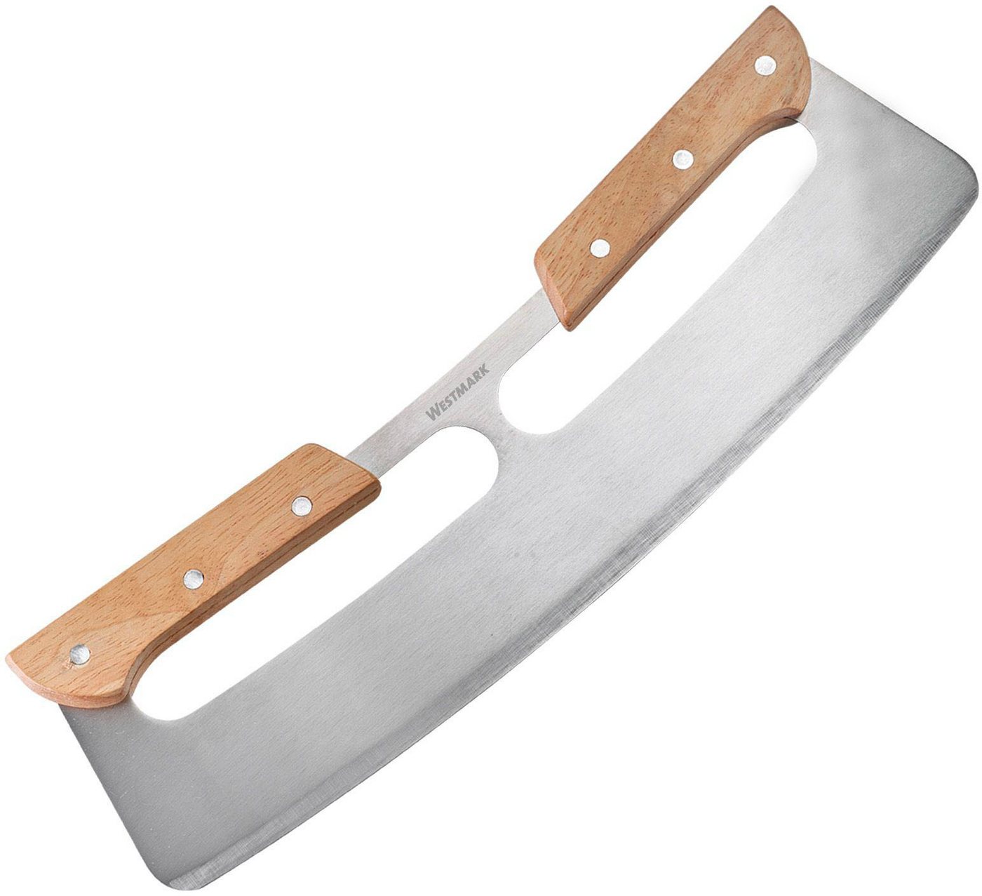 WESTMARK Pizzaschneider Pro, Wiegemesser, Edelstahl mit Holzgriff – Bild 4 von 5