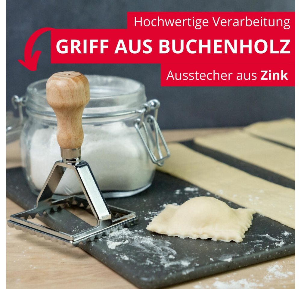 WESTMARK Ravioliform Ausstecher Giulia, Praktischer Quadrat-Ausstecher, 70 x 70 mm, langlebig, hochwertig, vielseitig – Bild 3 von 5