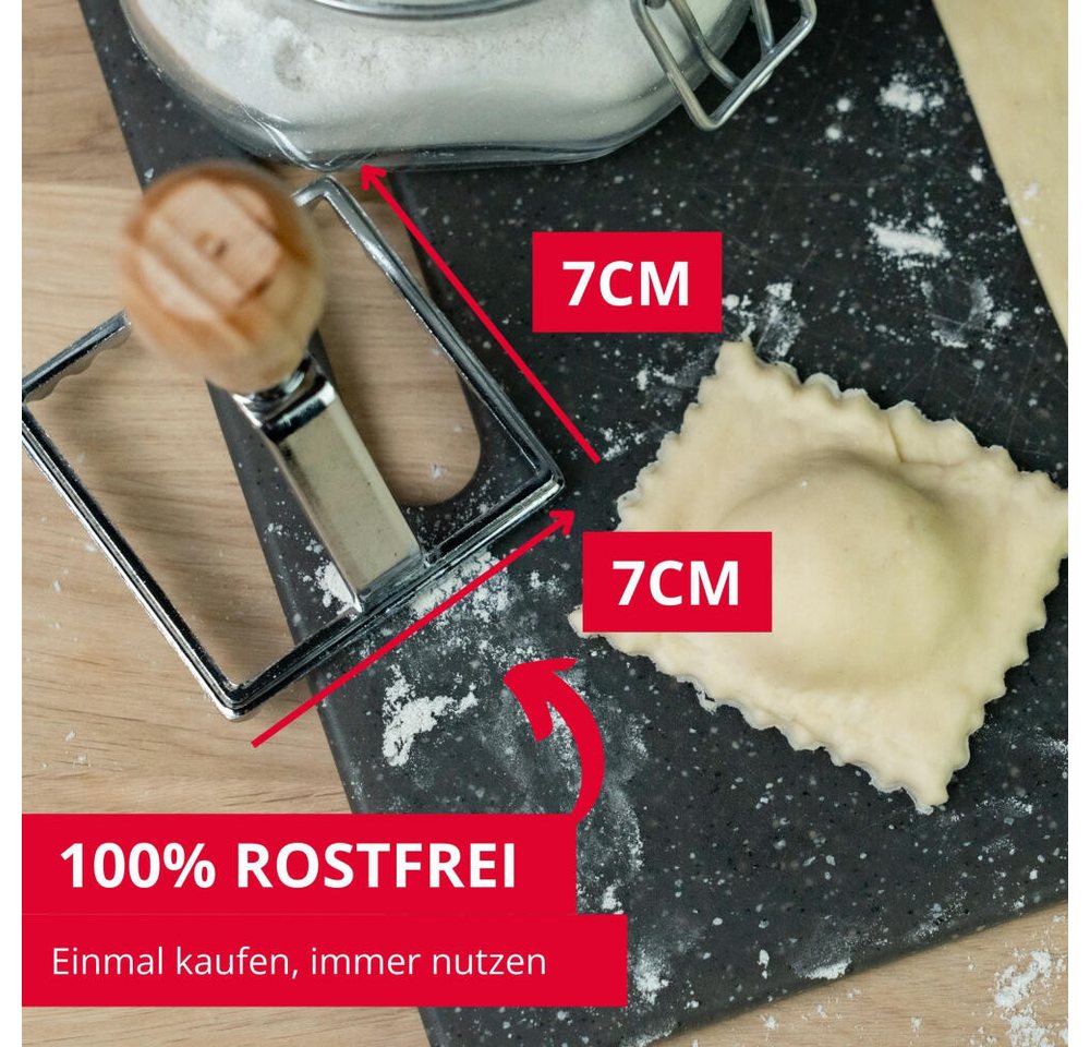 WESTMARK Ravioliform Ausstecher Giulia, Praktischer Quadrat-Ausstecher, 70 x 70 mm, langlebig, hochwertig, vielseitig – Bild 4 von 5