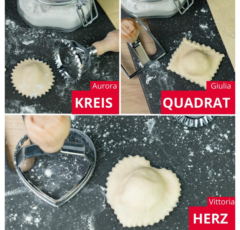 WESTMARK Ravioliform Ausstecher Giulia, Praktischer Quadrat-Ausstecher, 70 x 70 mm, langlebig, hochwertig, vielseitig – Bild 5 von 5