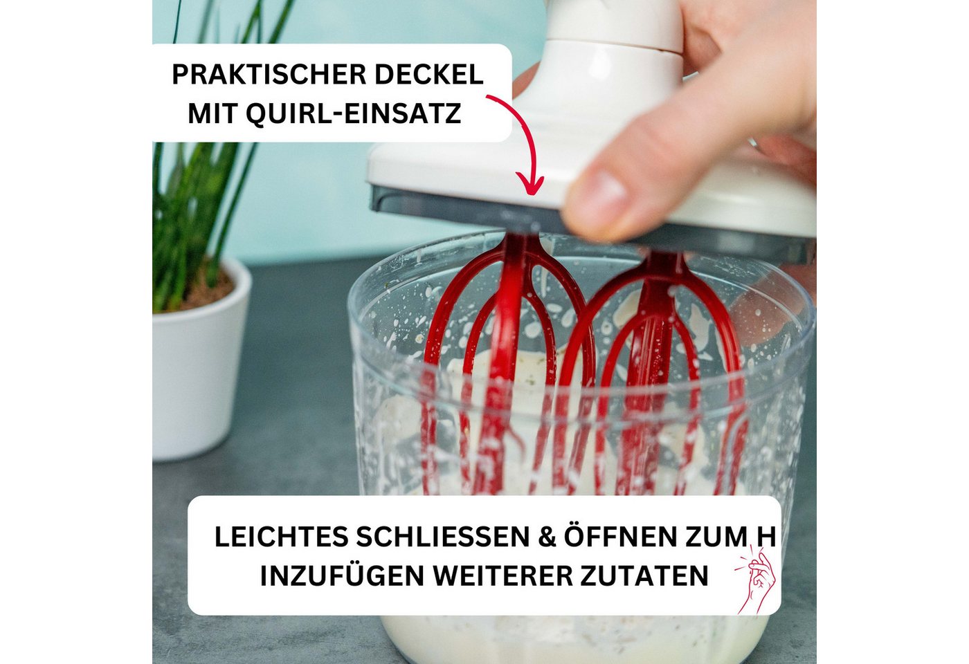 WESTMARK Rührquirl Ohne Strom, Füllvolumen: 1 l, Kunststoff, Rührblitz – Bild 5 von 5
