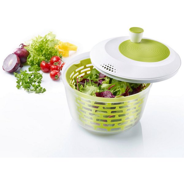 WESTMARK Salatschleuder Spinderella, Fassungsvermögen: 4,4 Liter, ø 23,5 cm, Grün