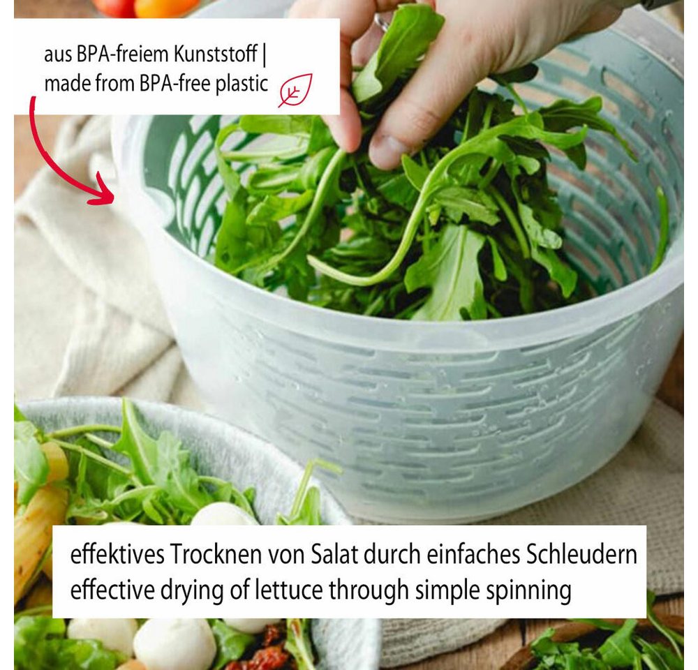 WESTMARK Salatschleuder Spinderella, 4.4 l + Schüttelbecher, (2-tlg) – Bild 3 von 5
