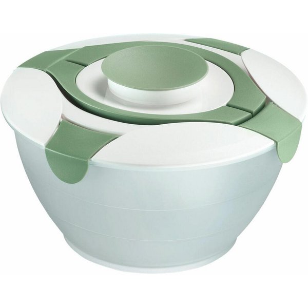 WESTMARK Salatschüssel mit Dressing-Behälter, Fassungsvermögen: 6,5 Liter, Salatbutler, Mint-, Kunststoff: PP, PE, spülmaschinengeeignet, Made in Germany