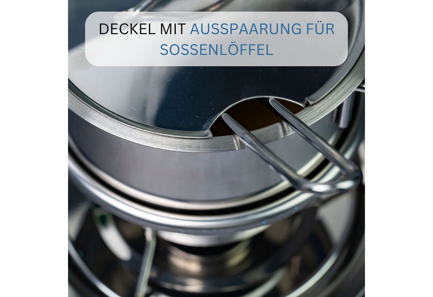 WESTMARK Stövchen Butterpfännchen/Soßenwärmer, Mit Deckel, mit Stövchen inkl. Deckel und Löffel, spülmaschinengeeignet – Bild 5 von 5