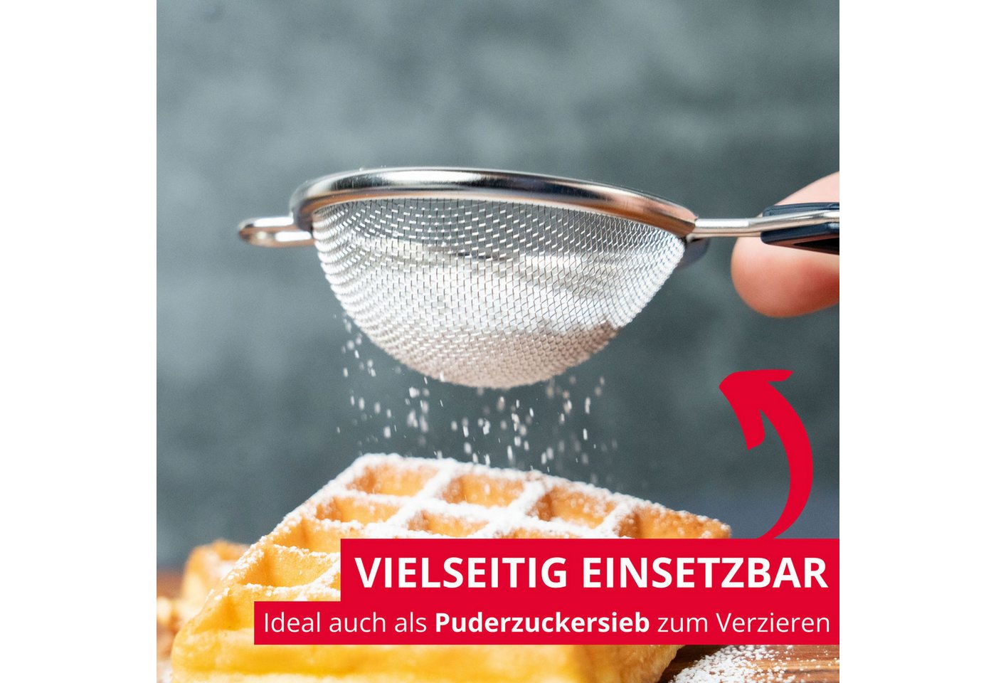 WESTMARK Teesieb /Kleines Haushaltssieb, Traditionell, ø 7 cm, Rostfreier Edelstahl, ABS – Bild 4 von 5