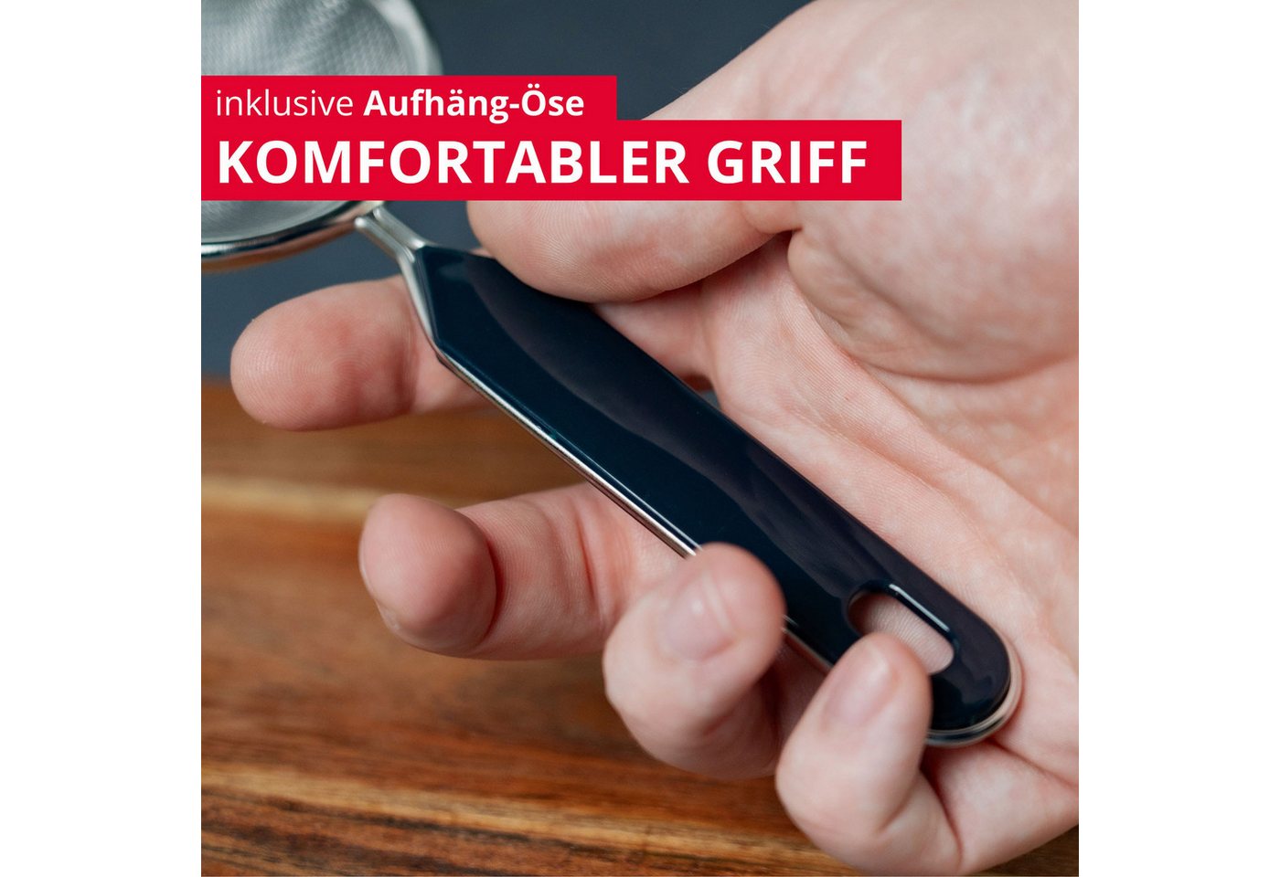 WESTMARK Teesieb /Kleines Haushaltssieb, Traditionell, ø 7 cm, Rostfreier Edelstahl, ABS – Bild 5 von 5
